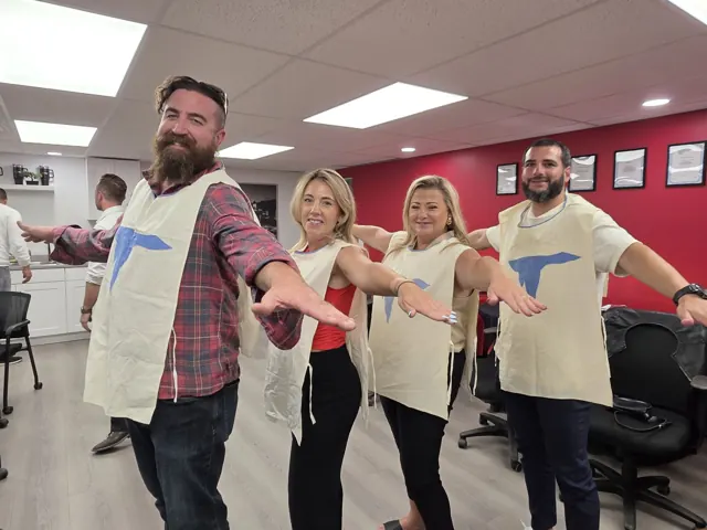 Good spirits during a community volunteer day